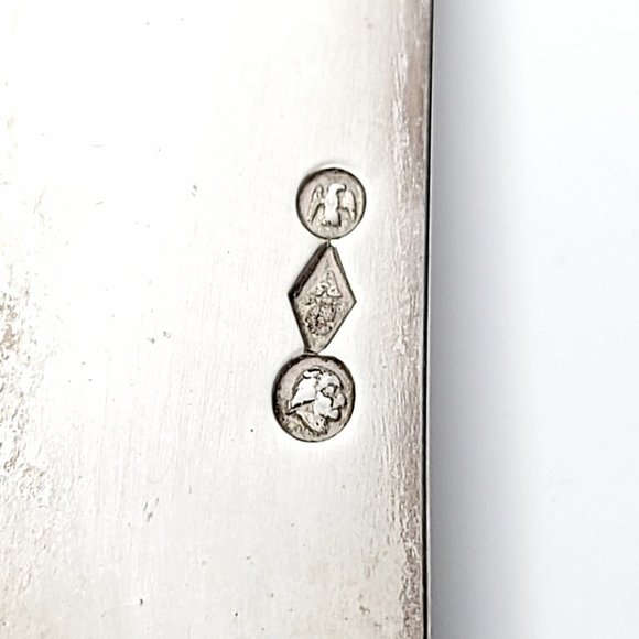 Antique Albert Coles Coin Silver Fork Spoon Knife Set with Box #8495 - Picture 8 of 9